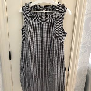 Talbots 10p gingham dress with ruffle